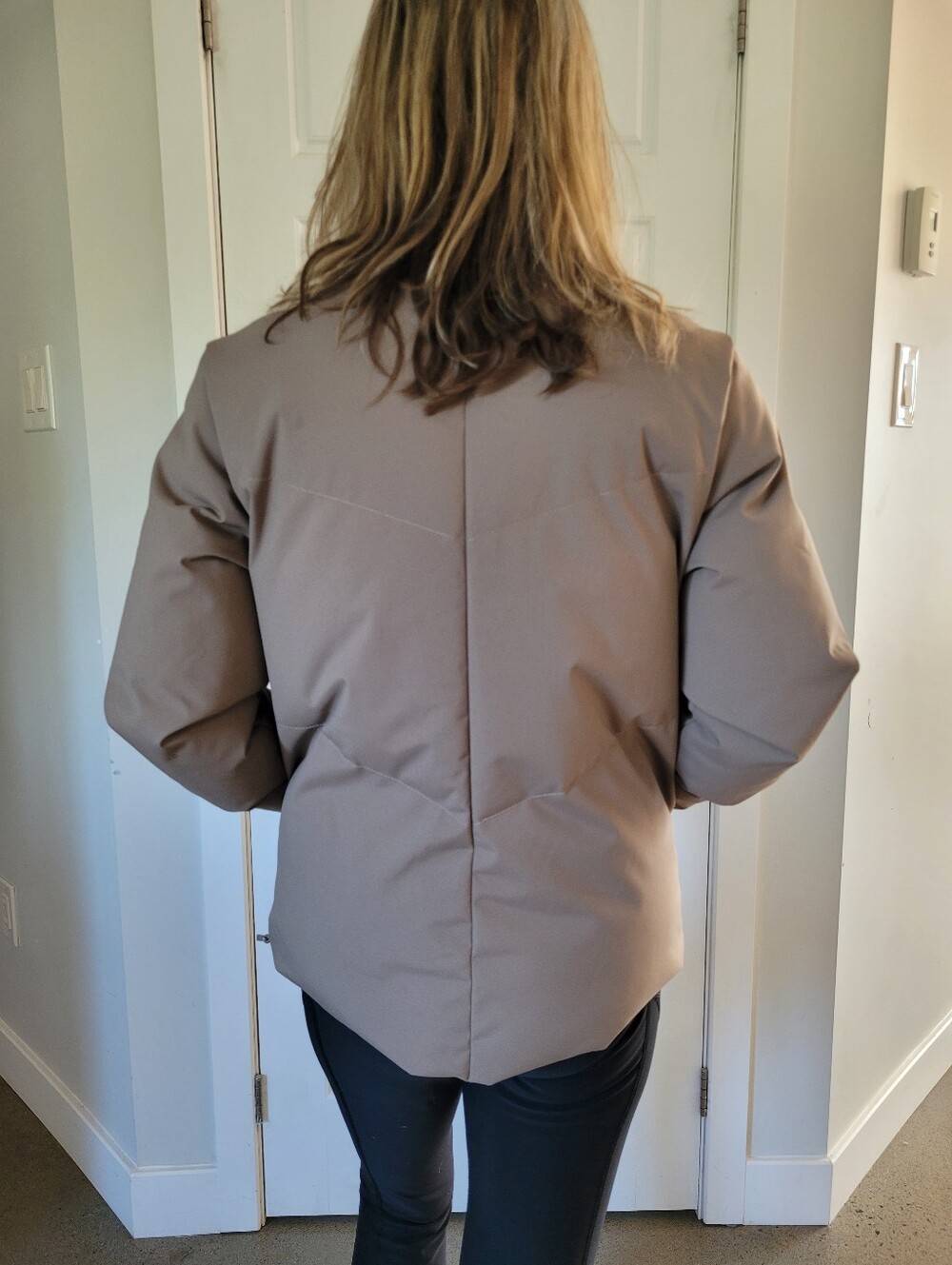 Frank & Oak Minimalist Short Puffer Jacket , Taupe, XS - Picture 16 of 16
